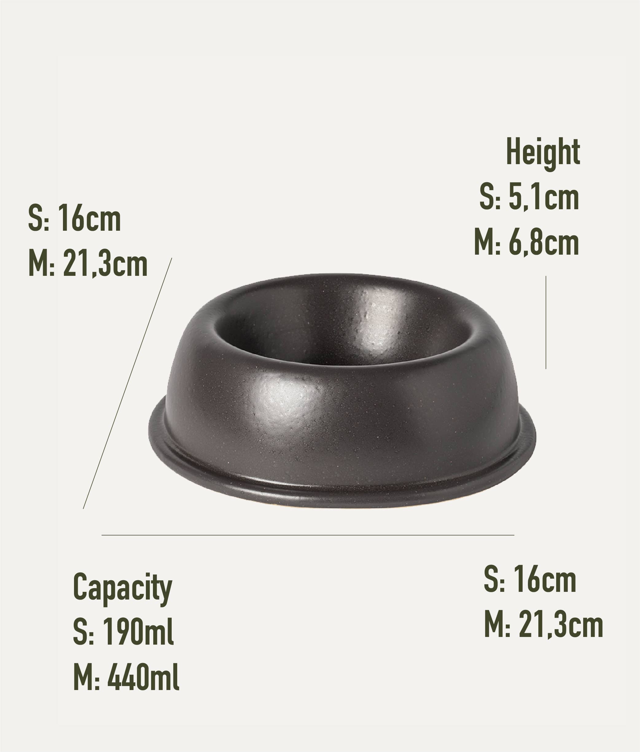 Mangeoire pour chien en céramique Bone White, Bole