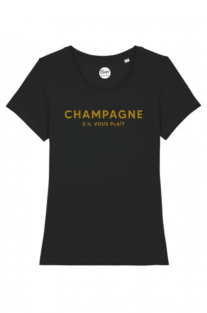 T-Shirt Femme - Champagne S'il vous plaît - Glitter