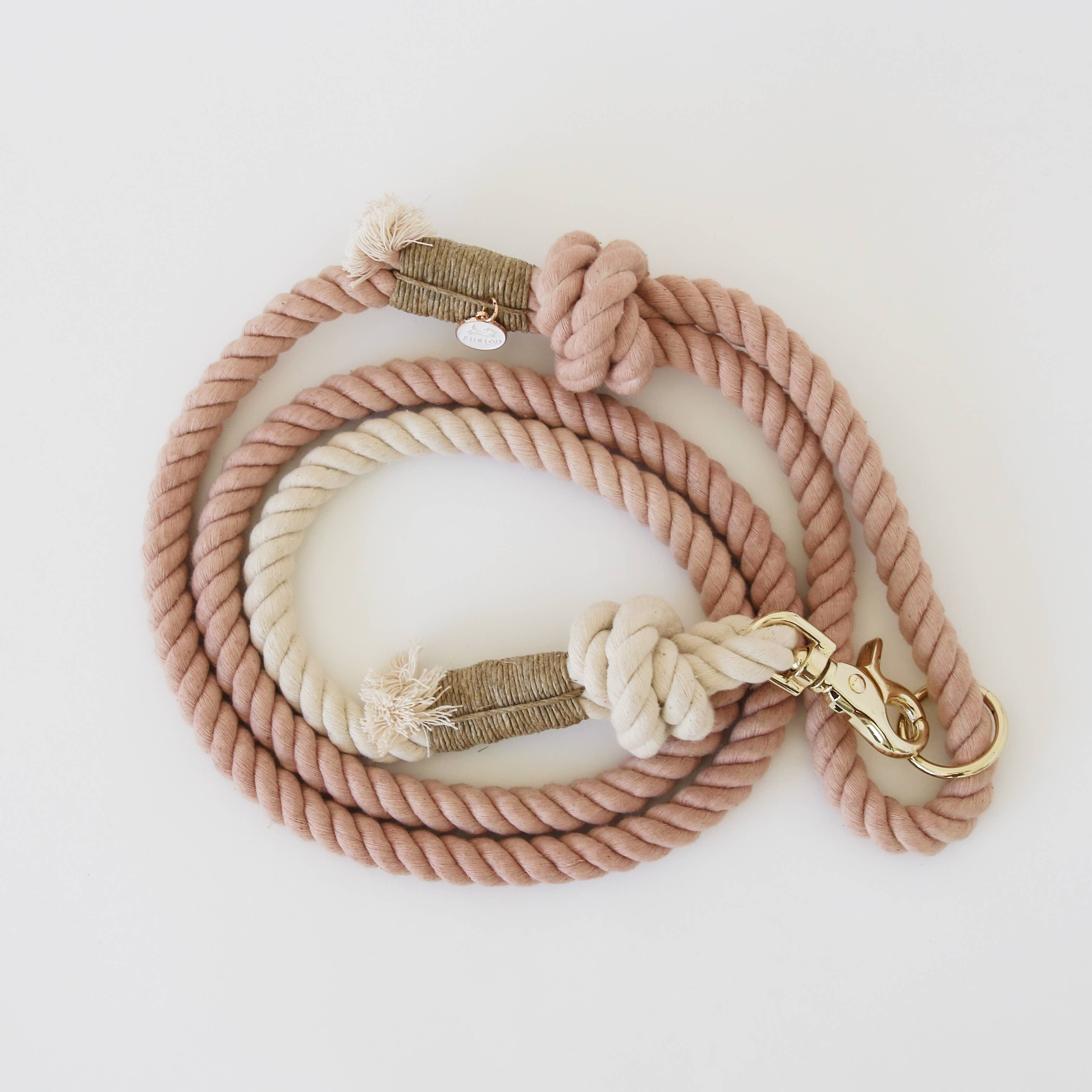 « Antique Rose » - Laisse pour chien en corde de coton