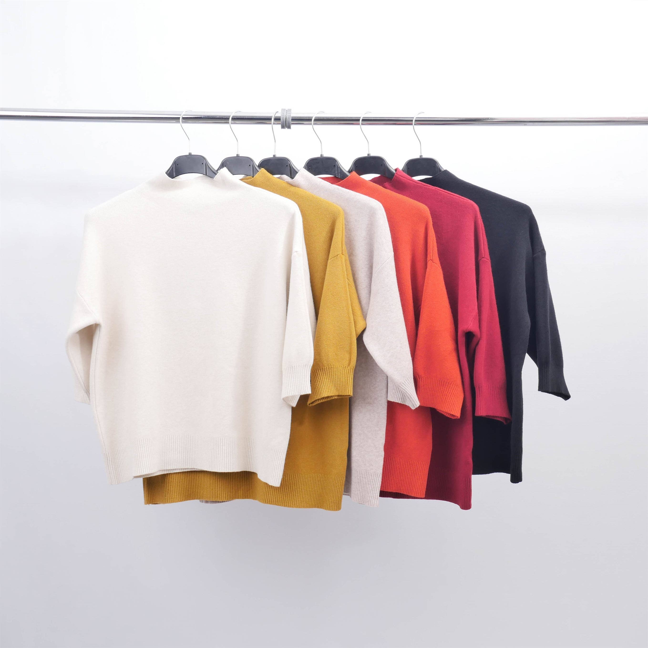 Pull col montant manche 3/4