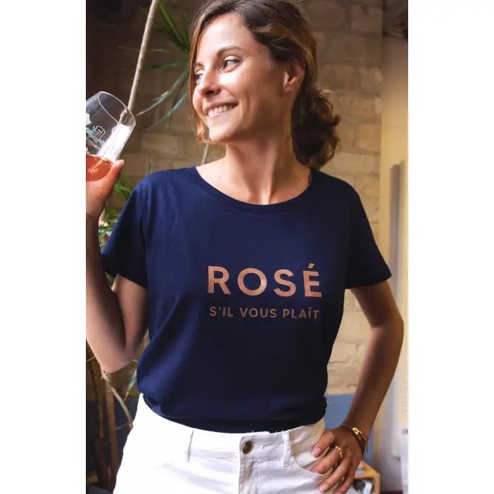 T-Shirt Femme - Rosé S'il vous plaît - Or Rose