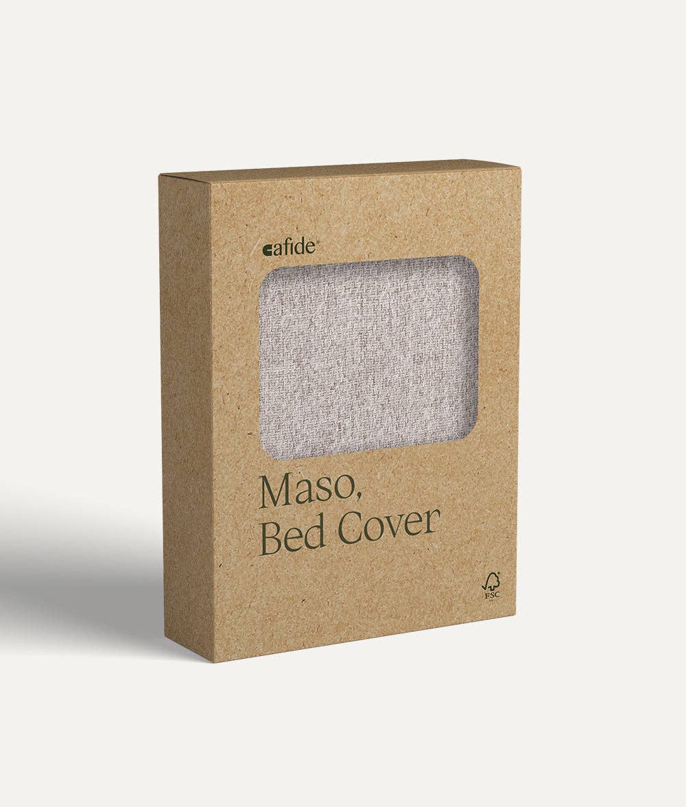 Lit pour chien en velours côtelé beige avec capuche, Maso