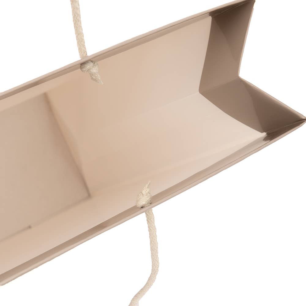 Sac en papier de luxe brillant à double face Turtledove - Fabriqué en Italie