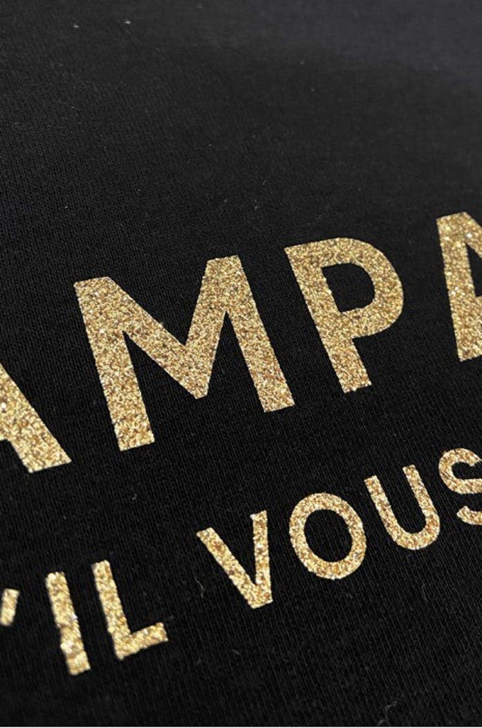 T-Shirt Femme - Champagne S'il vous plaît - Glitter