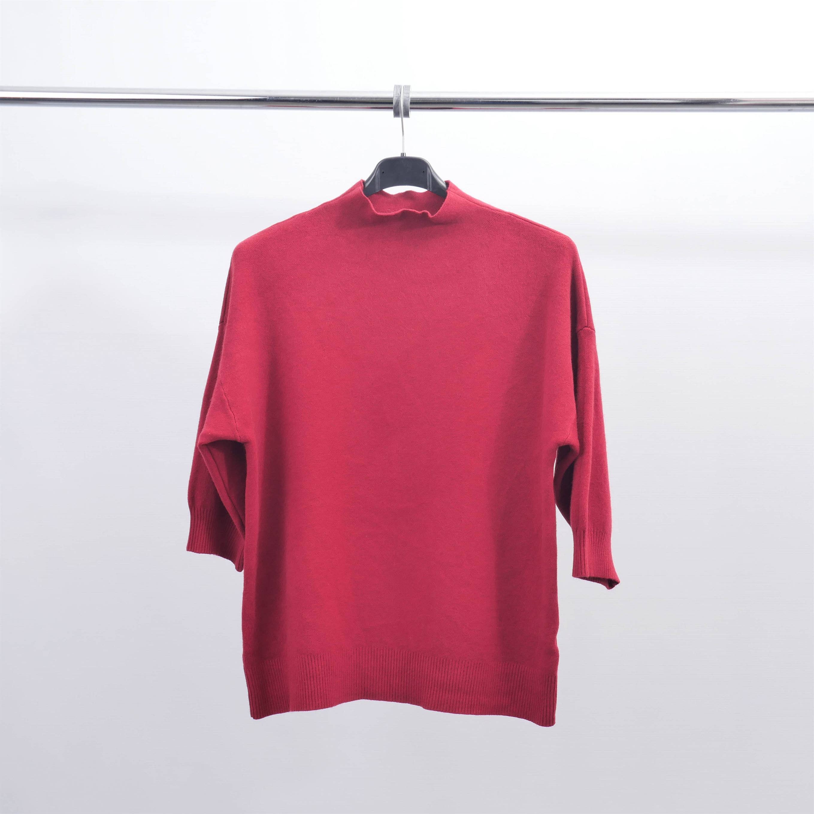 Pull col montant manche 3/4